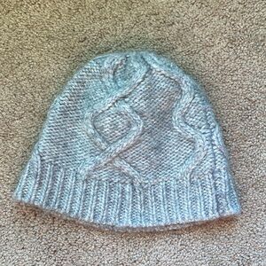 J.Crew Wool Alpaca Blend Cable Knit Grey Beanie Hat Chunky Soft Classic Tuque